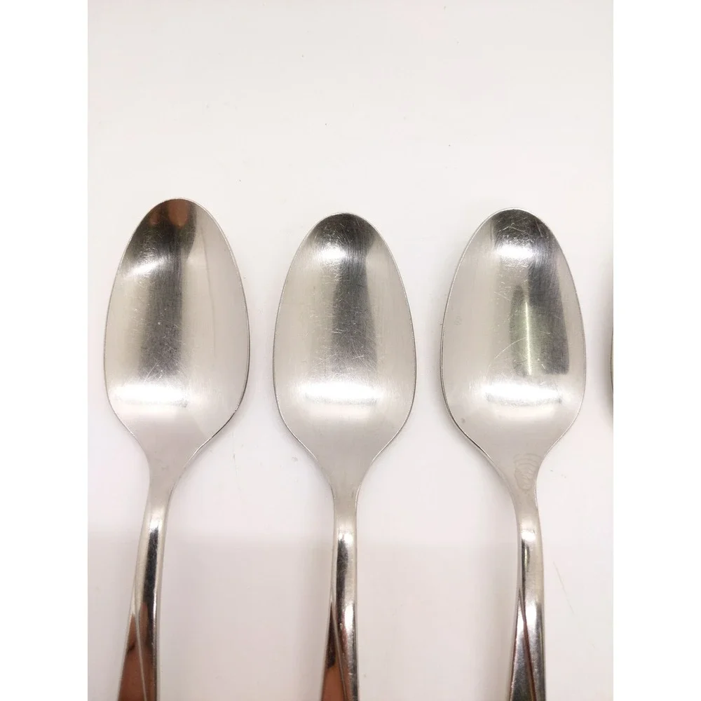 Oneida Rogers Sweet Briar Rose Flatware Spoons 6pc Stainless Floral Design